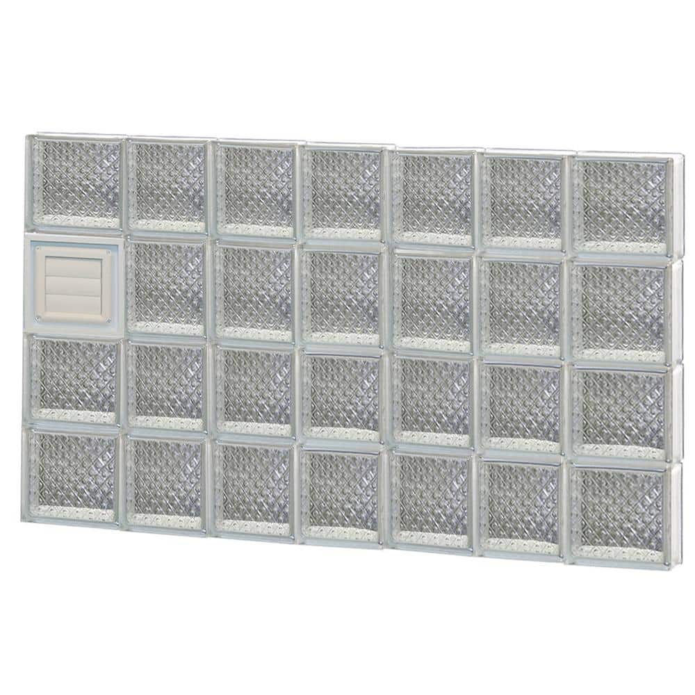 Clearly Secure 44.25 in. x 31 in. x 3.125 in. Frameless Diamond Pattern ...