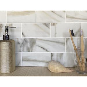 Gray White 11.5 in. x 11.5 in. Matte Finished Subway Recycled Glass Mosaic Tile (9.18 sq. ft./Case)