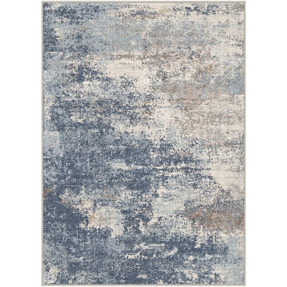 Wish Blue 8 ft. x 10 ft. Washable Modern Abstract Area Rug price history on PriceWatchPro