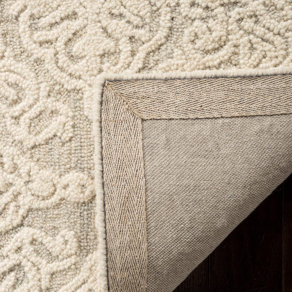 Ivory Floral Hand-Tufted Wool Area Rug 9' x 12'