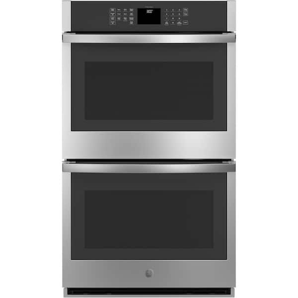 GE 30 in. Smart Double Electric Wall Oven Self-Cleaning in Stainless Steel