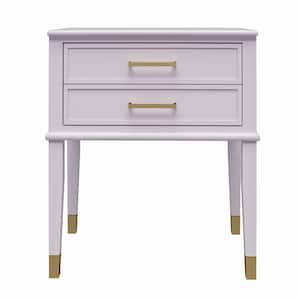 Westerleigh 23.6 in. Lavender End Table with Drawer