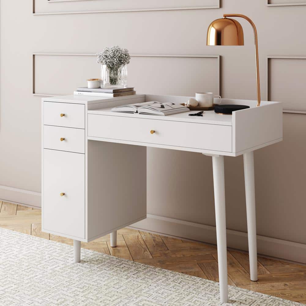 Chic White and Gold Desk Styling – the House of Grace