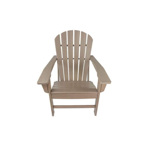 cenadinz Brown HDPE Resin Wood Adirondack Chair