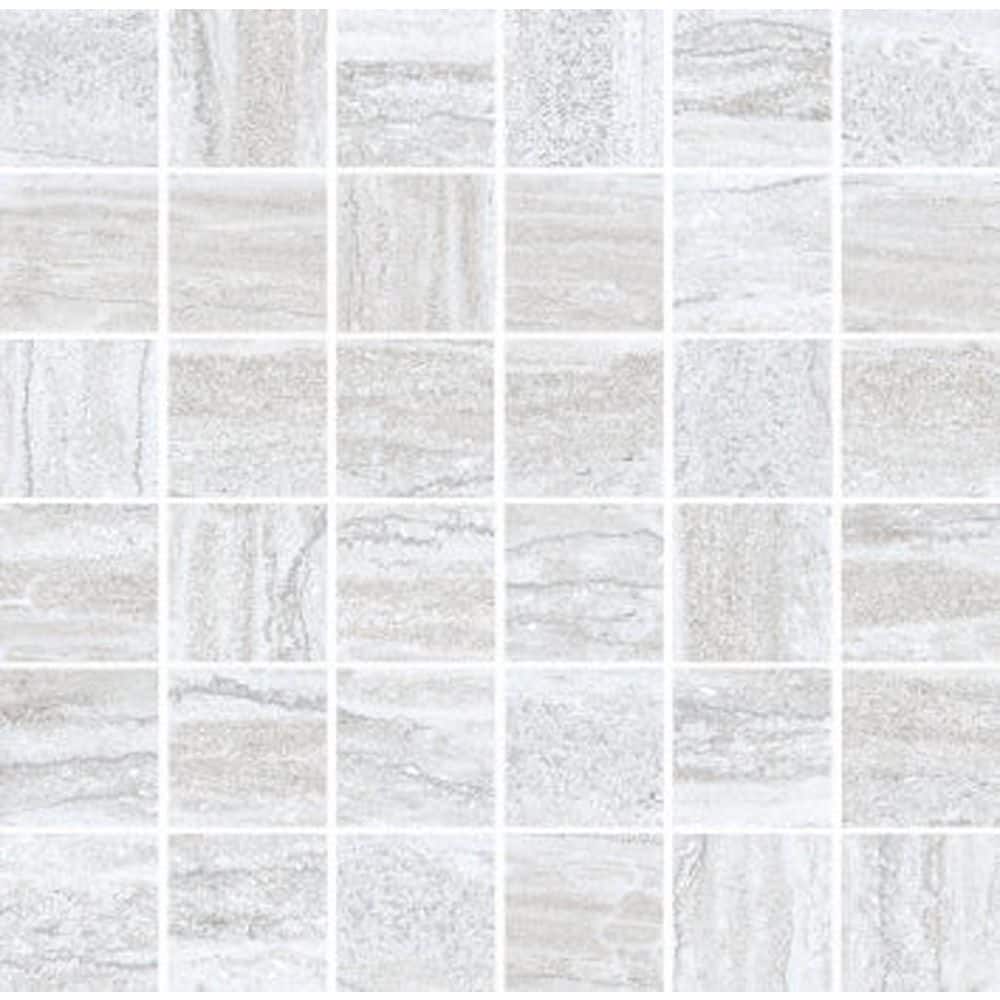 Arenza 12 in x 12 in Matte Light Gray Porcelain Square Stone Look Mosaic Floor and Wall Tile (10.66 sq ft/case) -11 Pack price history on PriceWatchPro