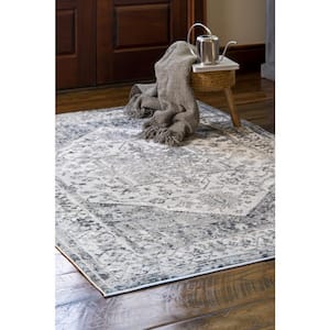 Veronica Selsey Grey 5 ft. 3 in. x 7 ft. 2 in. Area Rug