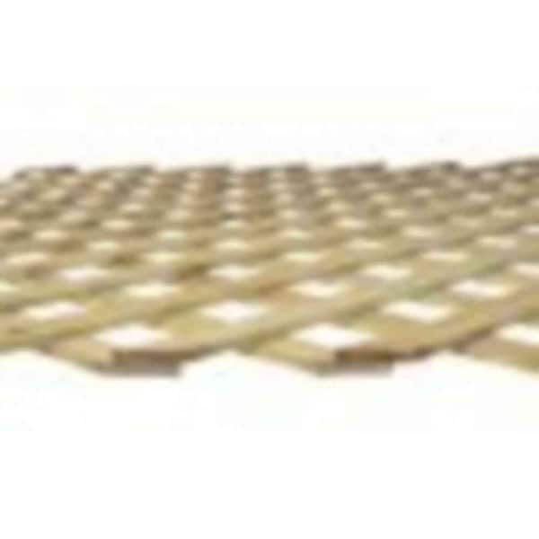 Unbranded 1/2 in. x 4 ft. x 8 ft. Pressure Treated Pine Lattice Cedartone