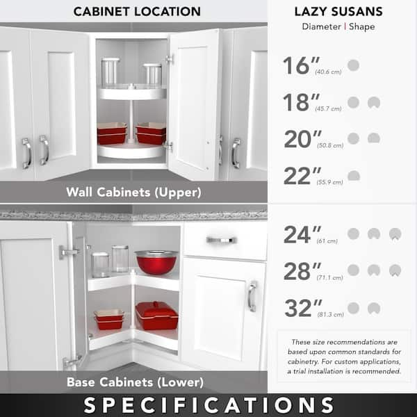 Crazy Susan Kitchen Cabinet Turntable and Snack Organizer with Bins + Order  & Bliss