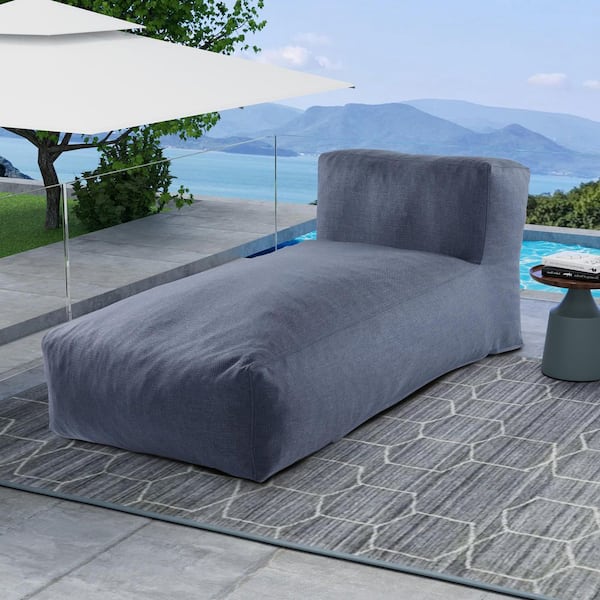 Outdoor Olefin Chaise Lounge (Denim Blue)