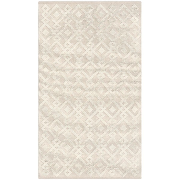 Vermont 2 ft. x 4 ft. Ivory Geometric Two-Tone Area Rug