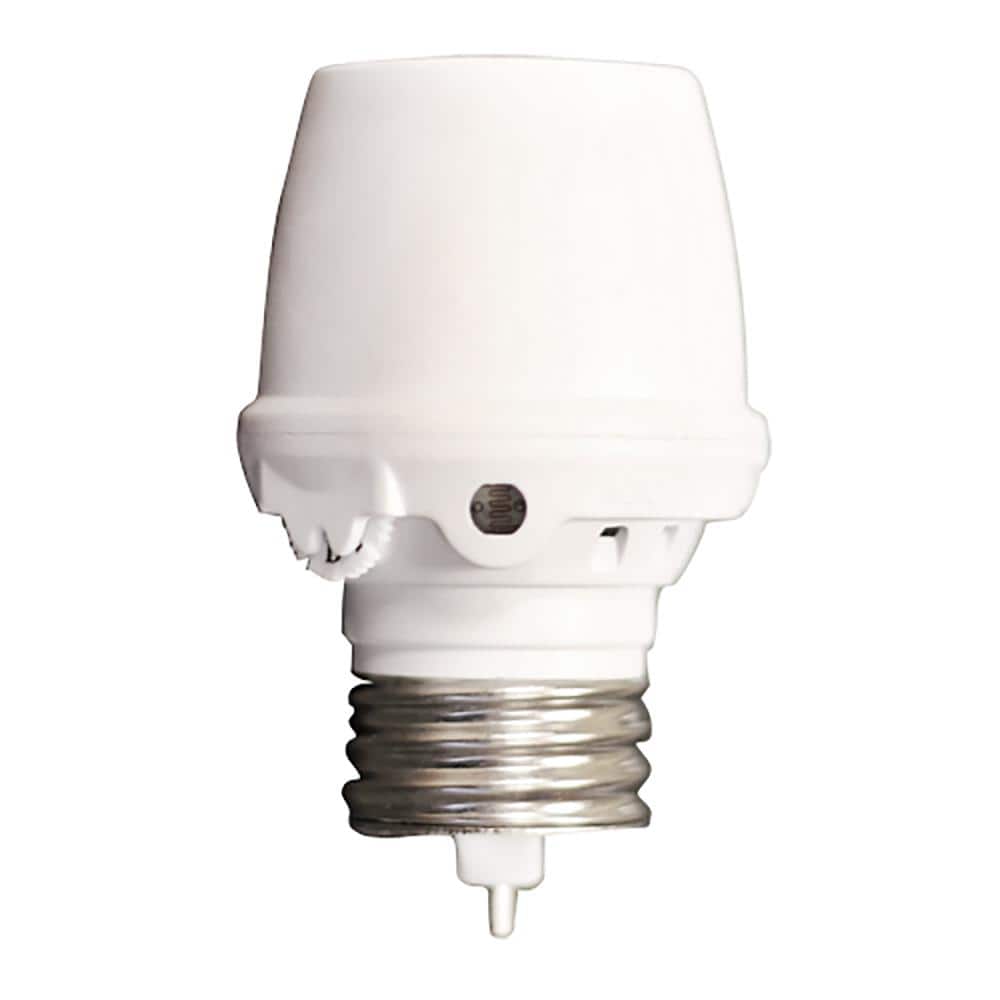 White Programmable Photoelectric Light Control Socket