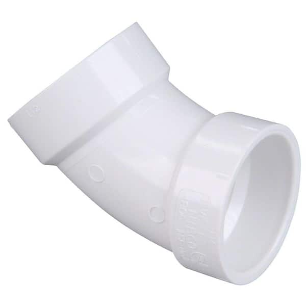 NIBCO 1-1/2 in. PVC DWV 45-Degree Hub x Hub Elbow Fitting