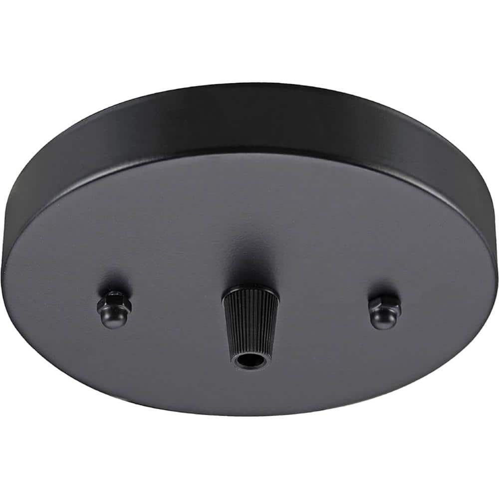 Matte Black Metal Chandelier Fixture Canopy Kit, 5-1/8" Diameter