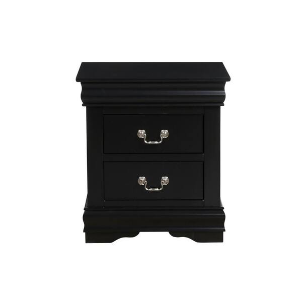 louis philippe nightstand black