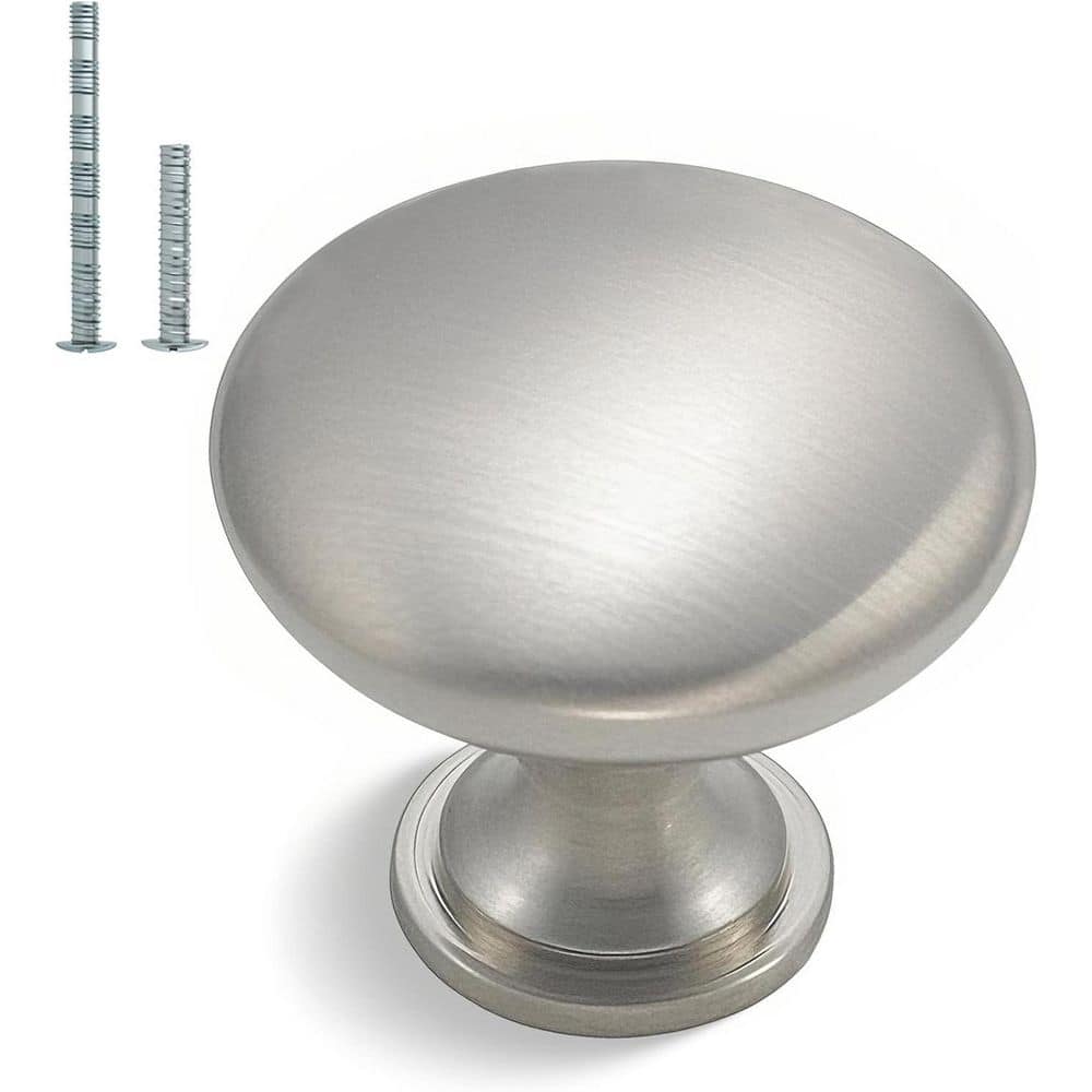 30-Pack 1-1/8 in. Brushed Nickel Finish Zinc Alloy Modern Round Cabinet Knob for Drawer and Kitchen Cabinet price history on PriceWatchPro