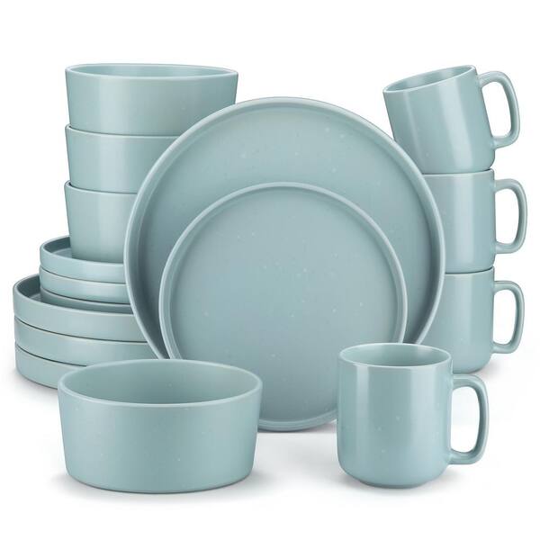 Vancasso Snef 16-piece Blue Stoneware Dinnerware Set (service For 4) Vc 