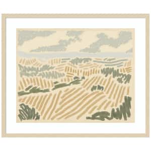 "Paysage de Montpellier II" by Jacob Green 1-Piece Wood Framed Giclee Country Art Print 33 in. x 28 in.