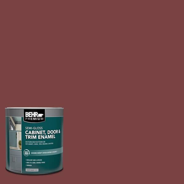 BEHR PREMIUM 1 qt. #S-H-140 Cinnamon Cherry Semi-Gloss Enamel Interior/Exterior Cabinet, Door & Trim Paint
