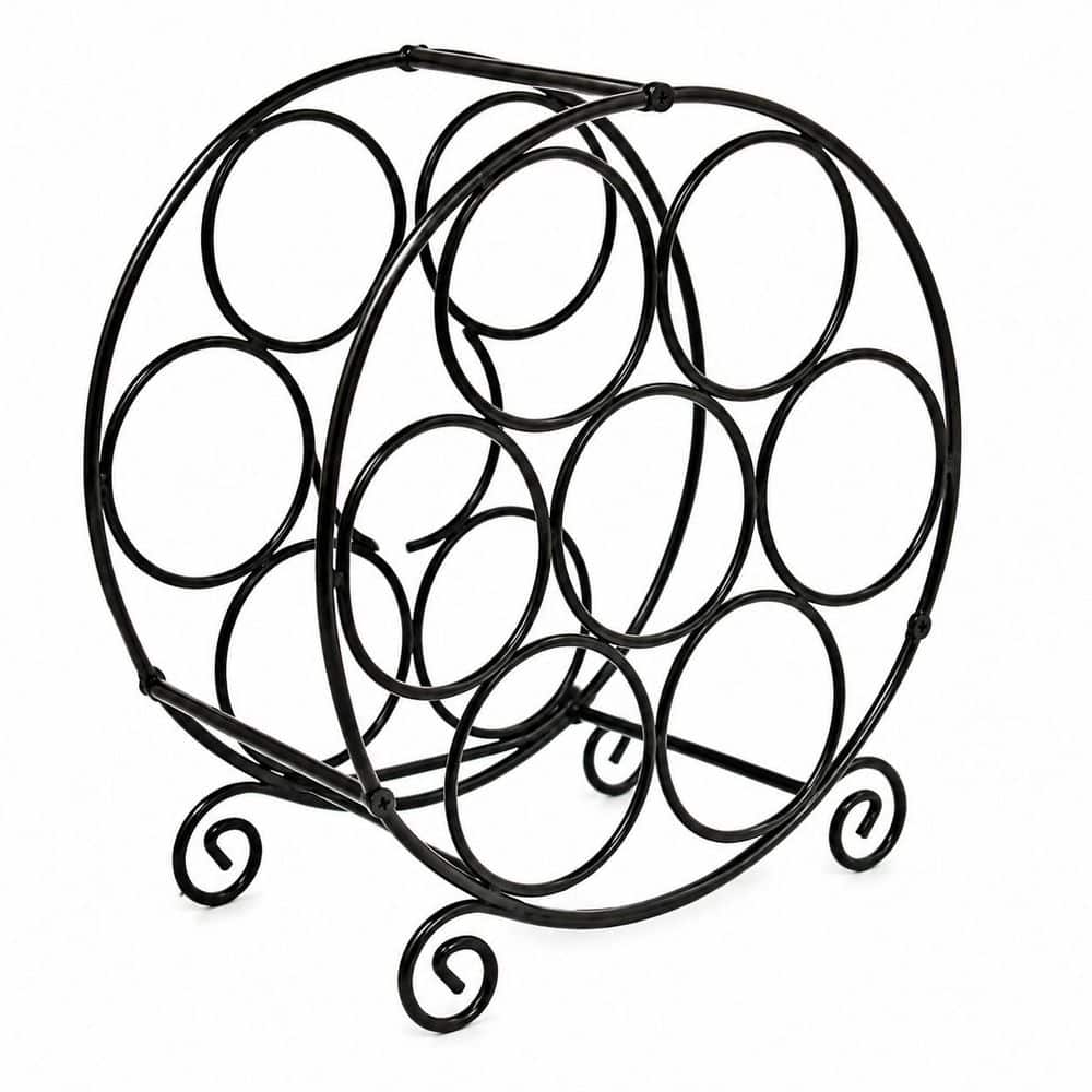 7 Bottle Freestanding Countertop Black Metal Wine Rack for Kitchen and Tabletop Storage price history on PriceWatchPro