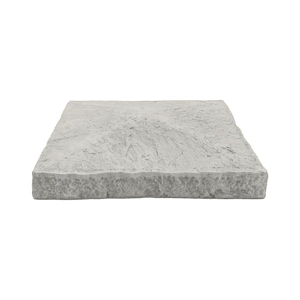 13.5 in. x 13.5 in. Arctic Smoke Faux Stone Peaked Pillar Cap Siding
