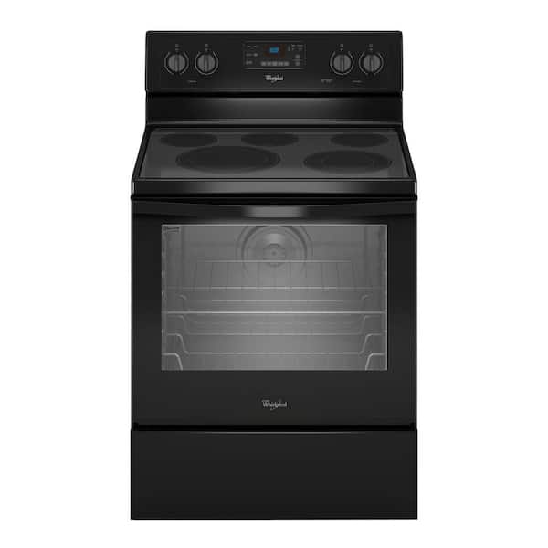 Whirlpool 6.4 cu. ft. Electric Range with Self-Cleaning Convection Oven in Black