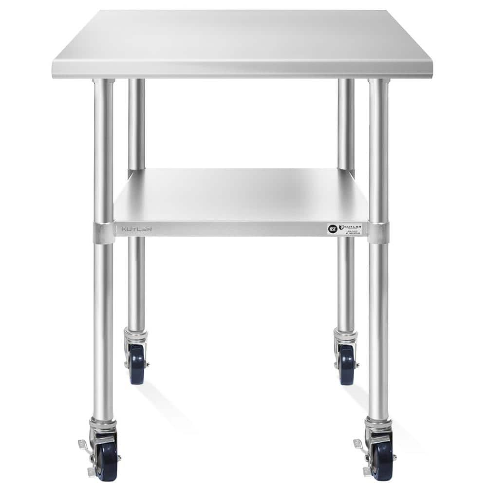 48" Stainless Steel Commercial Kitchen Prep Table with Undershelf