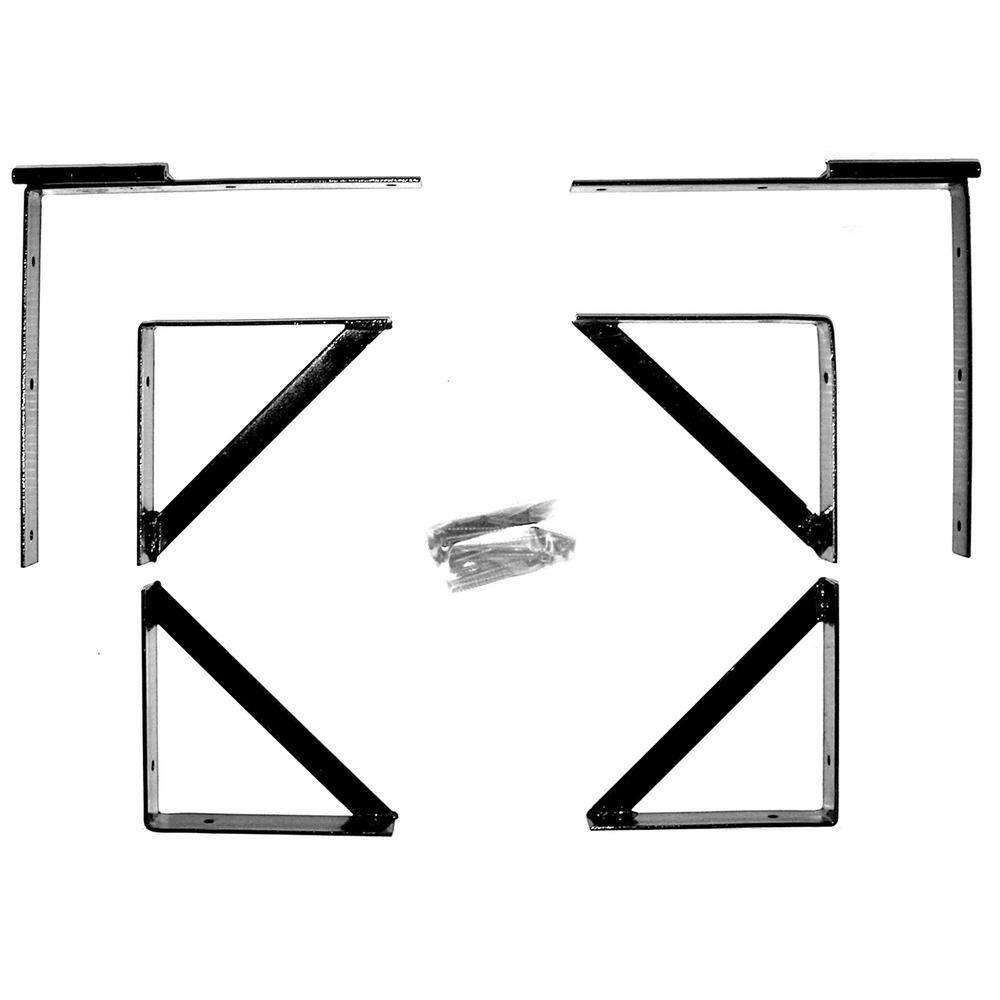 Heavy-Duty Black Steel Gate Hardware Kit