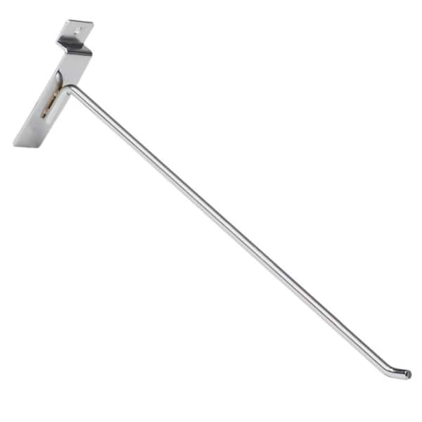 Unbranded 12 in. Steel Chrome Slat Wall Hook