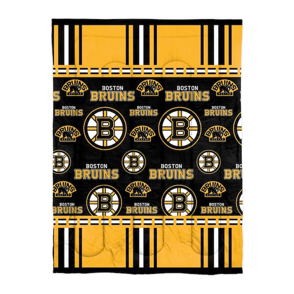 THE NORTHWEST GROUP Boston Bruins Rotary 4-Piece Multi Colored Twin Size Polyester Bed In a Bag Set