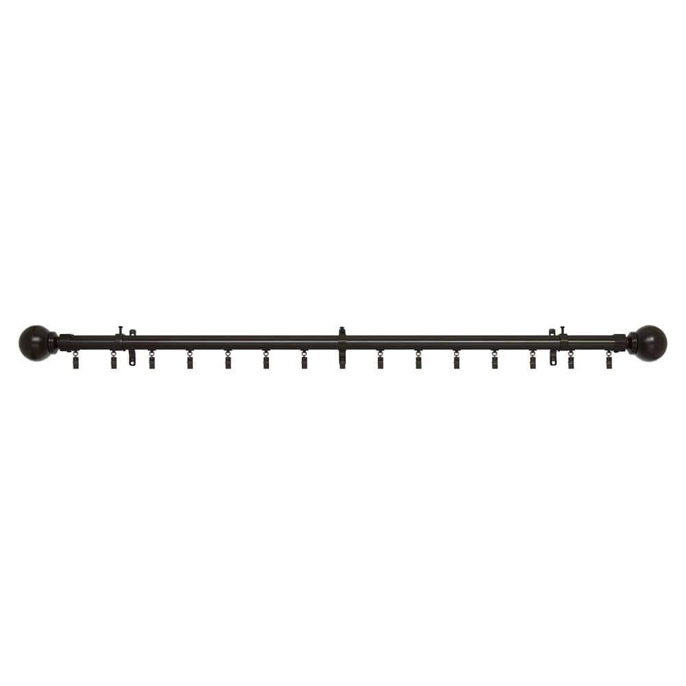 Porter Black Stainless Steel Traverse Curtain Rod