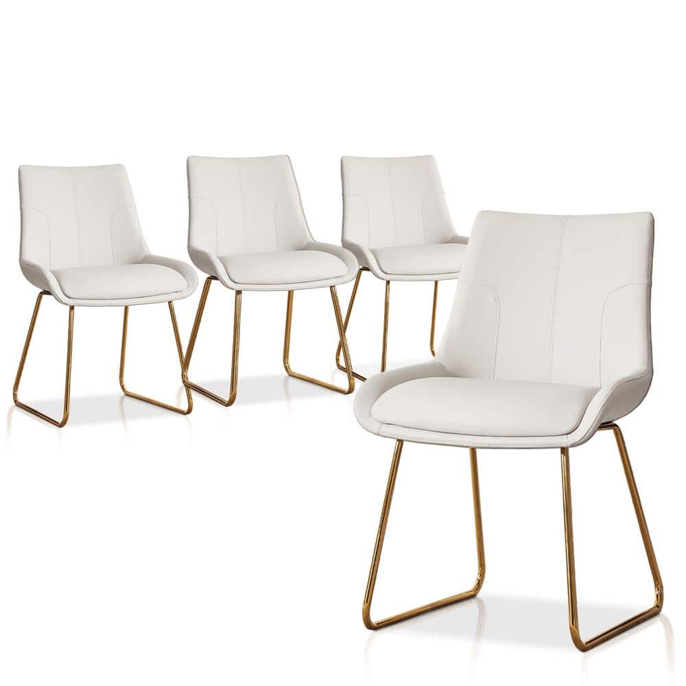 Stanley Dining Chair, Beige Fabric & Chrome legs