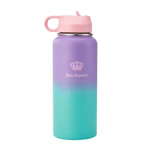 Juicy Go Girl 32 oz. Teal/Purple Stainless Steel with Pop Up Straw Travel Mug