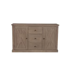 Arlo Natural Wood 60 in. W Sideboard with Solid Wood, Drawers