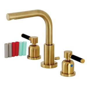 Kaiser 8 in. Widespread 2-Handle Bathroom Faucet in Brushed Brass