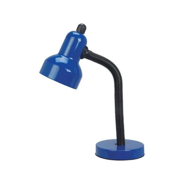 Filament Design 15 in. Blue Desk Lamp with Bell Shade