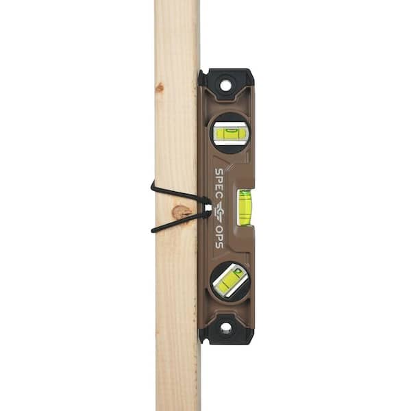 10 in. Magnetic Torpedo Level, Tourniquet Bungee System, 33% Larger Block Vials, Aluminum, 3% Donated to Veterans