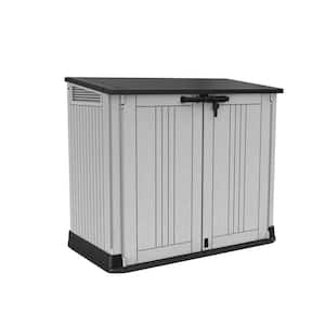 Store-It-Out Prime 4.3 ft. W x 2.3 ft. D Durable Resin Plastic Storage Shed with Flooring Grey (10 sq. ft.)