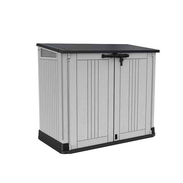 Store-It-Out Prime 4.3 ft. W x 2.3 ft. D Durable Resin Plastic Storage Shed with Flooring Grey (10 sq. ft.)