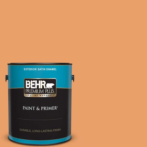 BEHR PREMIUM PLUS 1 gal. #260D-4 Copper River Satin Enamel Exterior Paint & Primer