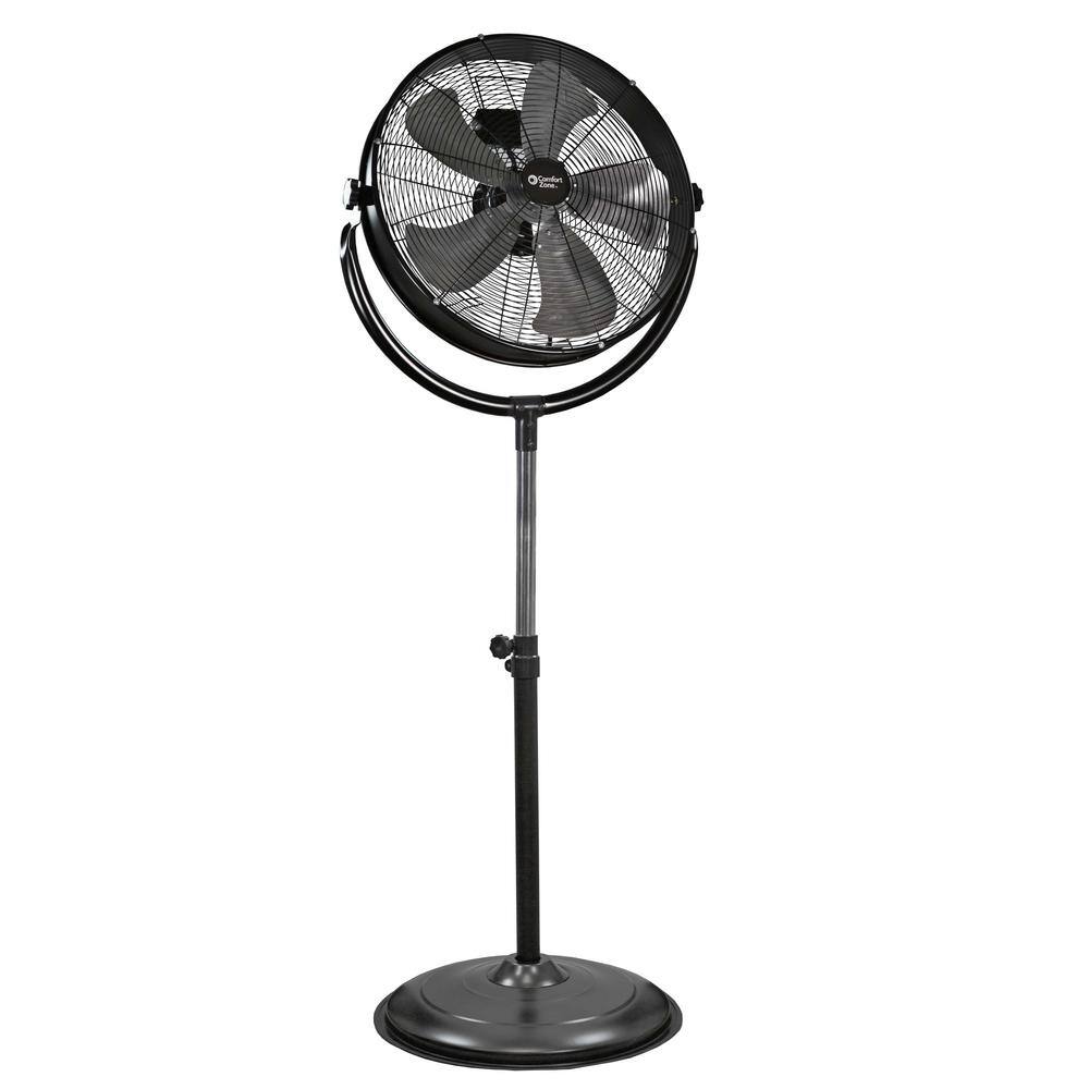 Comfort Zone In High Velocity Industrial 3 Speed Slim Profile Pedestal Fan With Aluminum Blades And Adjustable Tilt Czhvps Comfort Zone In High Velocity Industrial 3 Speed Slim Profile Pedestal Fan With Aluminum Blades And Adjustable Tilt Czhvps