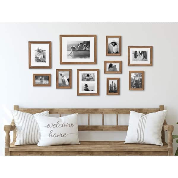 Bordeaux Natural Wood Picture Frames (Set of 10)