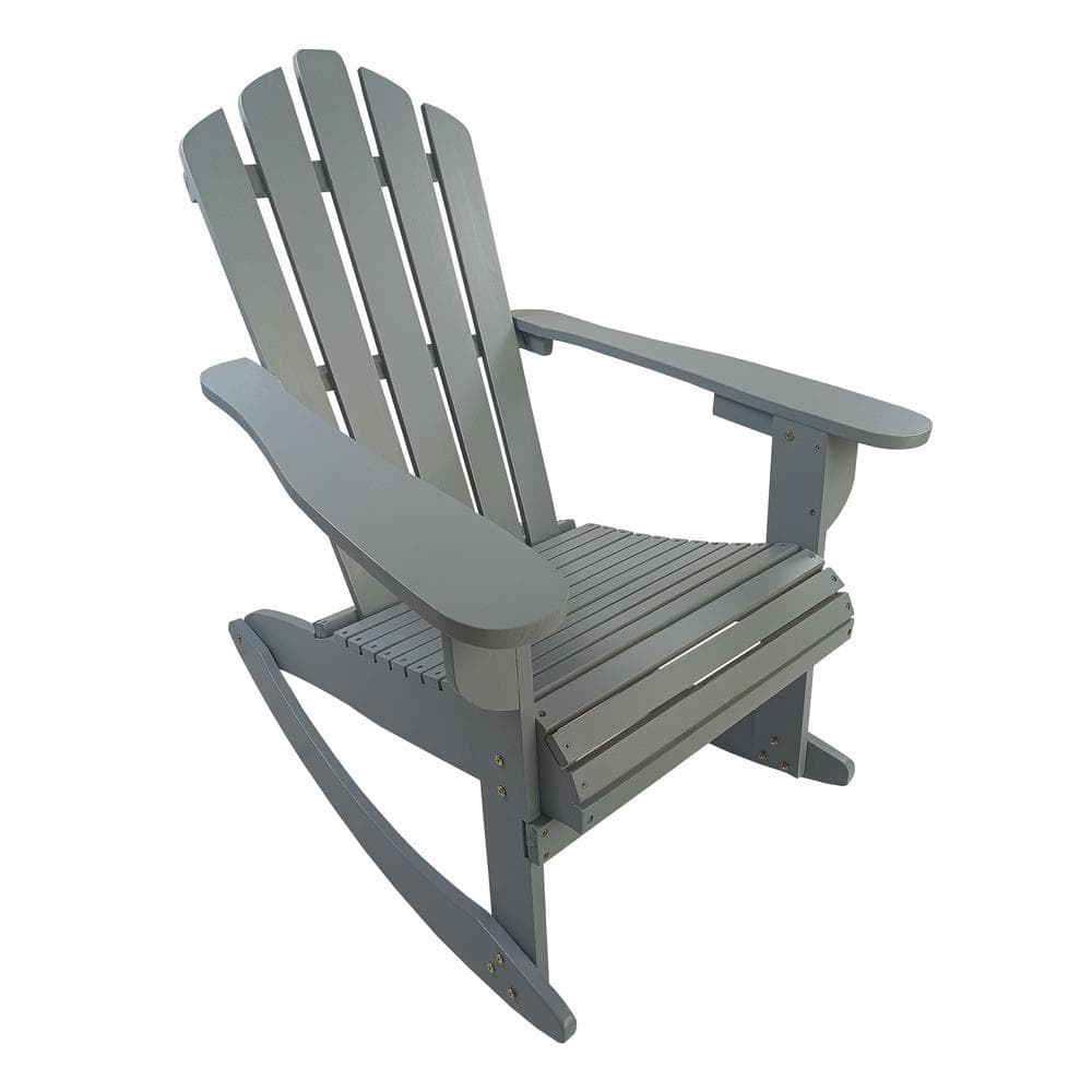 Gray Wood Outdoor Rocking Chair, Adirondack chair price history on PriceWatchPro