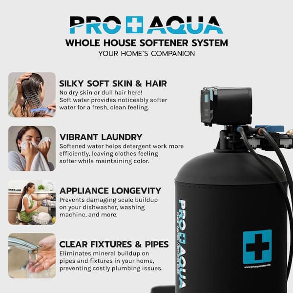 PRO+AQUA PRO-E-S80E Elite 80,000 Grain Water Softener and Whole House Well  Water Filtration System PRO-E-S80E