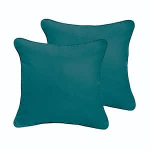 Teal Outdoor Corded Throw Pillows (2-Pack)