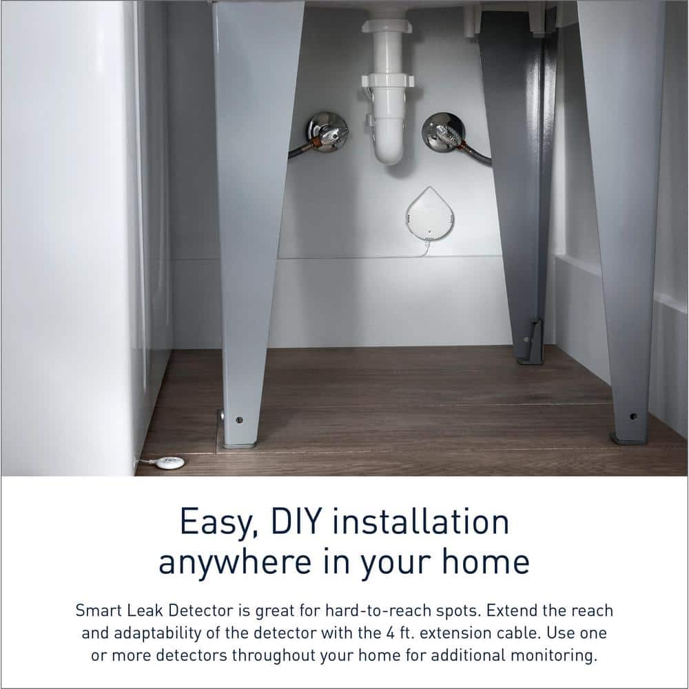 Moen Flo Smart White Battery-Powered Water Leak Detector