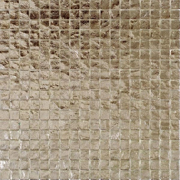 Apollo Tile Skosh Glossy Ash Gray 11.6 in. x 11.6 in. Glass Mosaic Wall and Floor Tile (18.69 sq. ft./case) (20-pack)