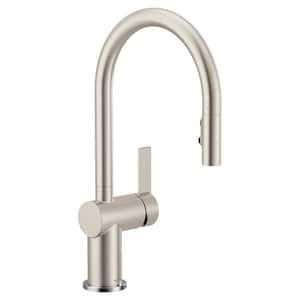 Cia Single-Handle Pull-Down Sprayer Kitchen Faucet with Power Boost in Spot Resist Stainless