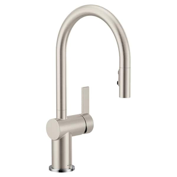 MOEN Cia Single-Handle Pull-Down Sprayer Kitchen Faucet with Power Boost in Spot Resist Stainless