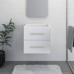 Napa 24 in. W x 22 in. D x 21 in. H Single Sink Bath Vanity Cabinet without Top in White, Wall Mounted