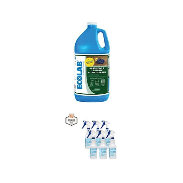 32 oz. Heavy Duty Spray Bottle (6-Pack) and 1 Gal. Hardwood and Laminate Floor Cleaner Combo
